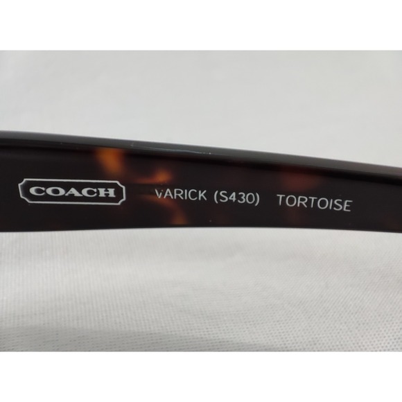 Coach Varick S430 Tortoise Rectangle Sunglasses Women\'s Brown Lens Authentic